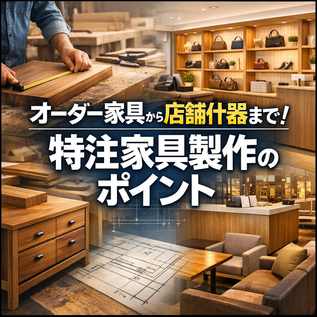 オーダー家具から店舗什器まで！特注家具製作のポイント
